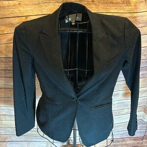 Banana Republic size 6 GUC navy blue blazer single button closure